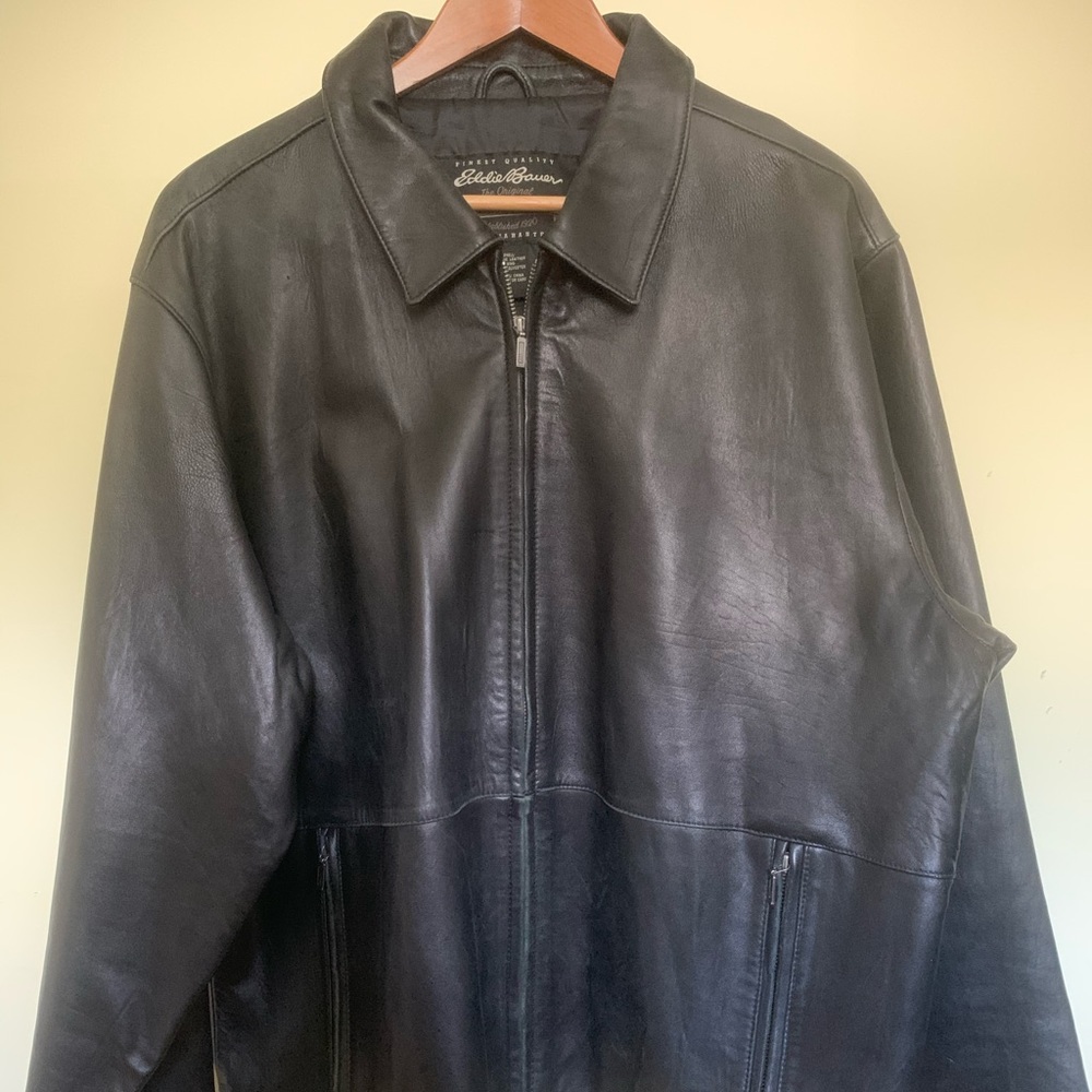 Eddie Bauer Men’s Black Leather Jacket
